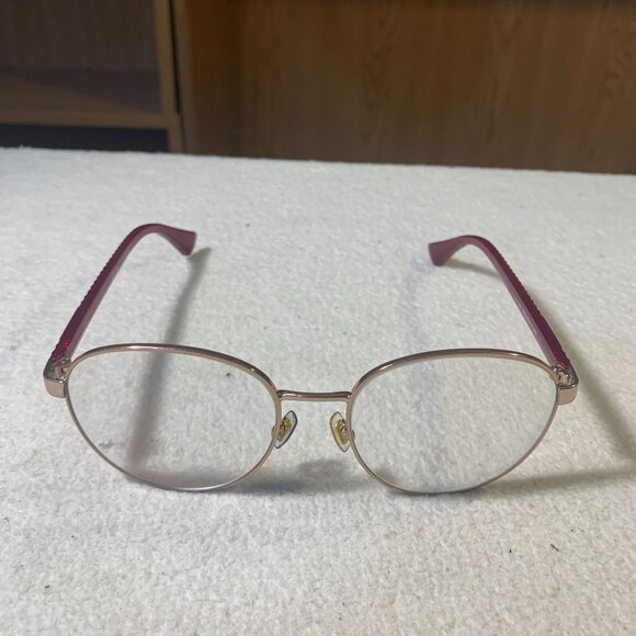 Ralph Ralph Lauren Eyeglasses RA6050 53-17 140 Red Gold Frames With Case - Picture 3 of 10